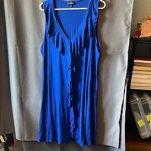 Apt. 9 Royal Blue Ruffle Mid Length dress
